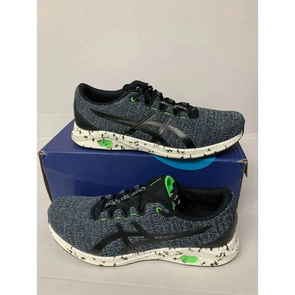 .327 Asics mens 14 Black/Black-HyperGel-US 14 Mens - Picture 1 of 6